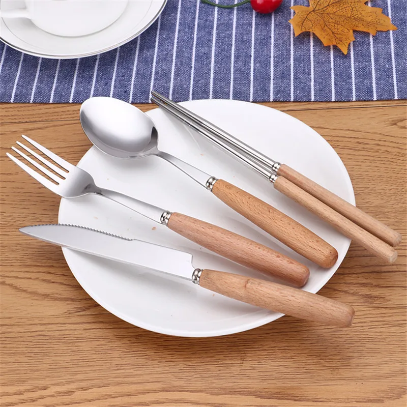 4 шт./компл. набор столовых приборов из нержавеющей стали столовые приборы