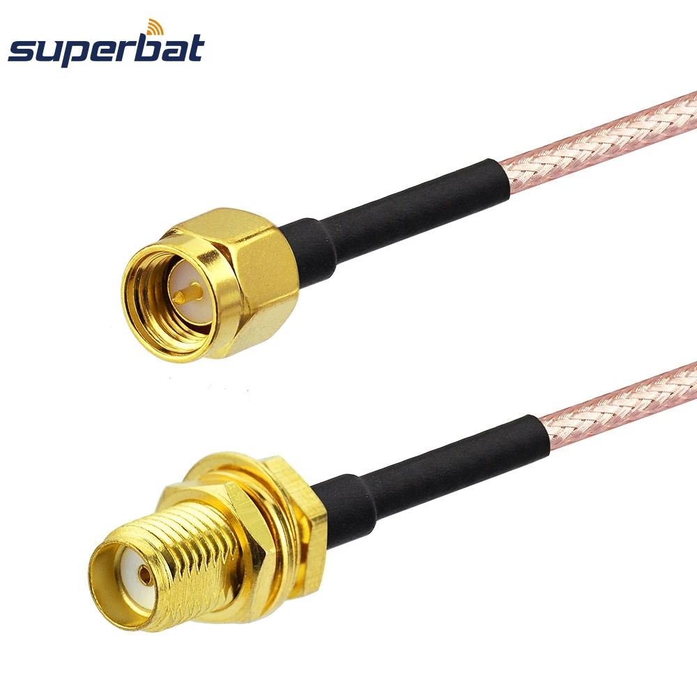 Superbat SMA Male to Female Adapter RF Connector Pigtail Coaxial Cable RG316 20cm for 3G/4G Wireless Antenna