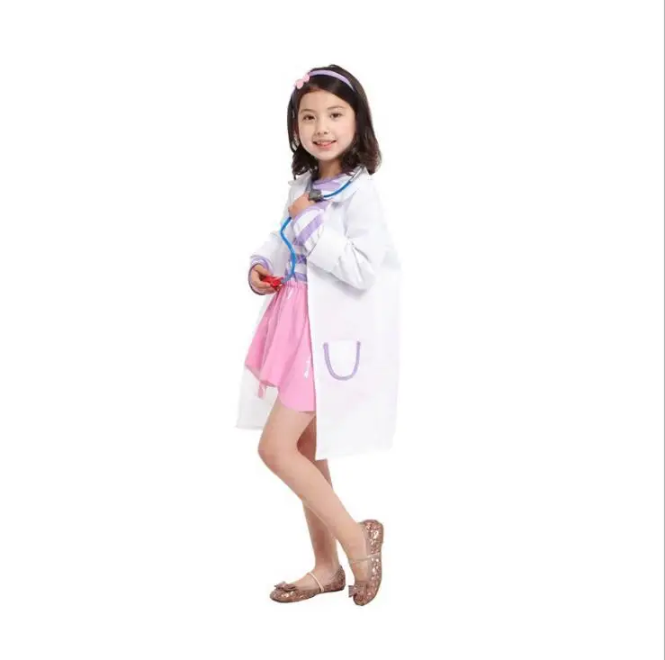 Хэллоуин доктор Doc McStuffins профессиональное игра в медсестру костюм девушки детей Косплэй фантазия нарядное платье Костюмы
