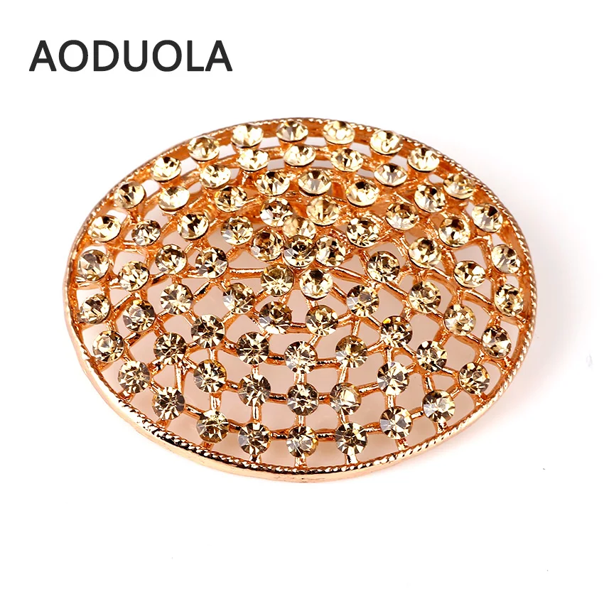 Женская круглая Брошь Стразы свадебная брошь с цветными стразами | Украшения и