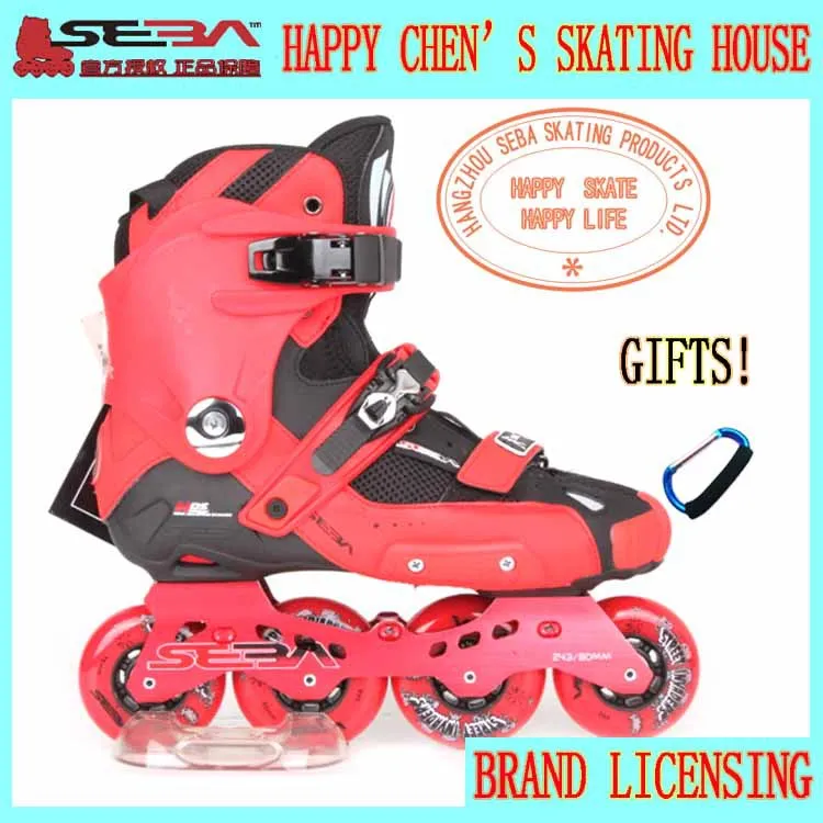 Japy Skate SEBA высокий светильник HL для взрослых роликовые коньки скольжение слалом FSK Patines Adulto - Цвет: RED