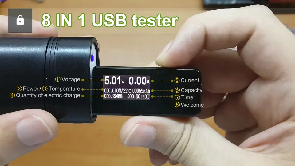 8 в 1 USB тестер напряжение батареи детектор тока Мобильная мощность напряжение измеритель тока USB зарядное устройство Доктор DC вольтметр Индикатор