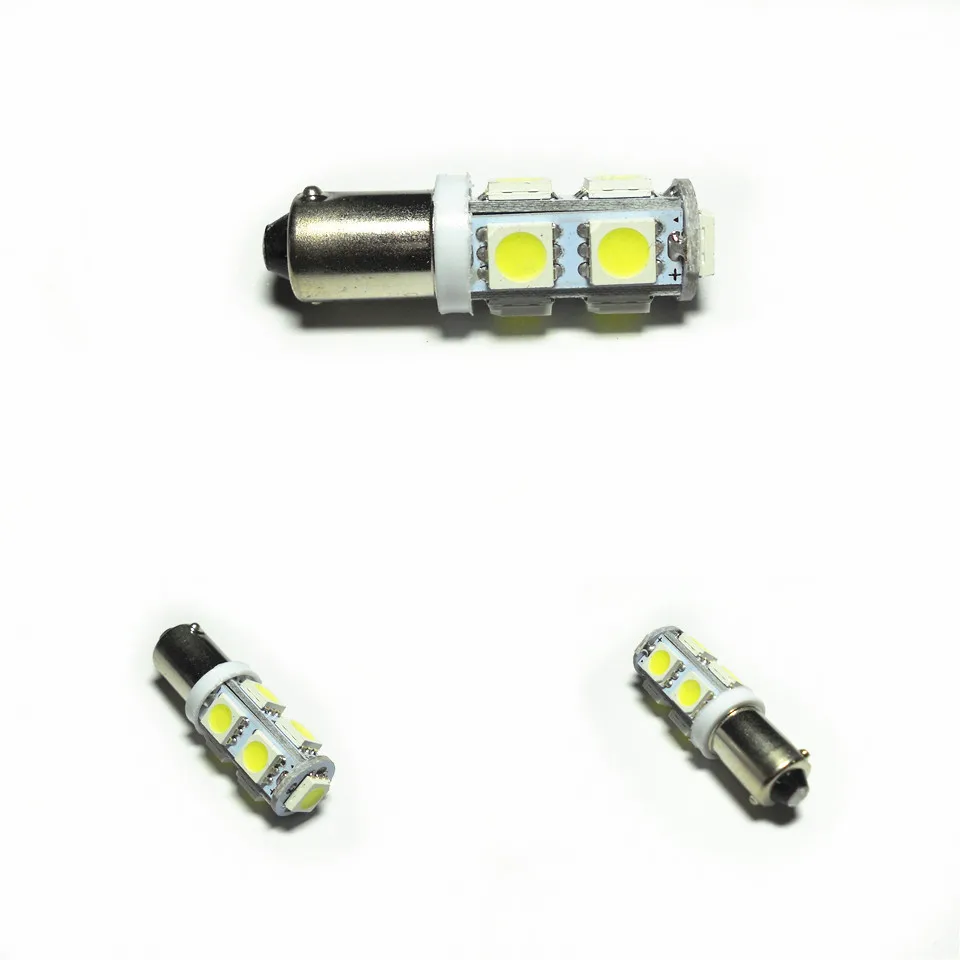 12V LED White Color Car Bulb Lamp T4W T8.5 BA9S(9*5050 SMD Lamp) for Marker Side Door Trunk Boot Licence Board Light | Автомобили и