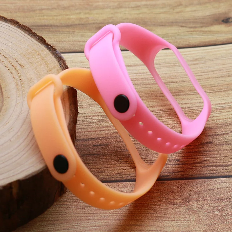 Новый светящийся силиконовый ремешок Mi band 3 регулируемый цветной на запястье для