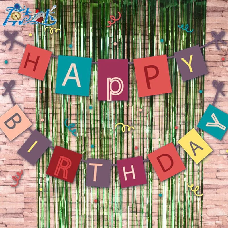 1*2 метра дождь Шелковый занавес Потяните цветок вечерние день рождения цвет