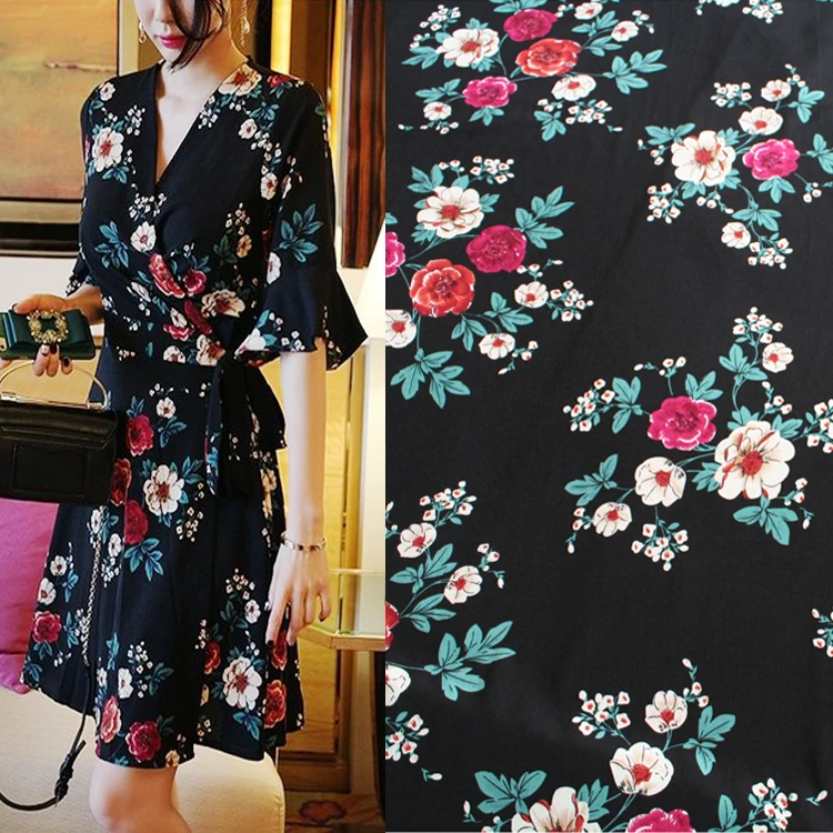 Ткань с цветочным принтом метр 150 см неперспективный шифон ткань материал мягкая