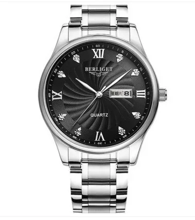 Мужские наручные часы BERLIGET TP904steel, 50 м, наручные часы BERLIGET, мужские часы с хронографом