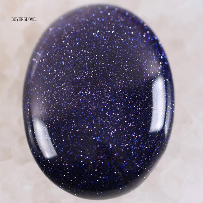 Blue Sandstone ; новое; без бирок камень 30x40 мм натуральный синий Песчаник шарик Кабина Кабошон 1 шт. RK1680 - Окраска металла: Blue Sandstone