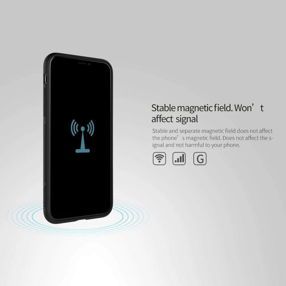 NILLKIN Magic чехол для IPhone X Xs 5," ТПУ противоударный чехол для IPhone Xs X Чехол подходит для Автомобильный магнитный держатель Беспроводное зарядное устройство