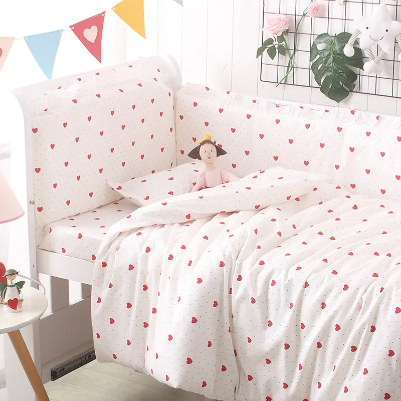 9 шт. хлопковые дышащие детские постельные принадлежности для новорожденных