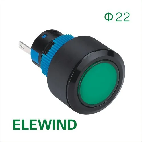 ELEWIND 22 мм круглая сигнальная лампа (PB223PY D/G/12V/IP65)|signal lamp|lamp lamplamp round |