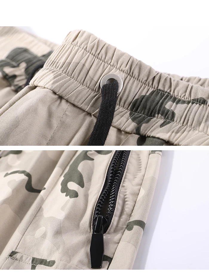 Pioneer Camp Camo Мужские шорты кэжуал Спорт Пляж Лето Бермуды хлопок шнурок мужские шорты Карго половина брюки ADK908119