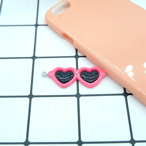 7 Смола очки солнцезащитные очки Подвески для DIY украшения ожерелье серьги брелок для изготовления украшений вручную украшения мини - Окраска металла: 7