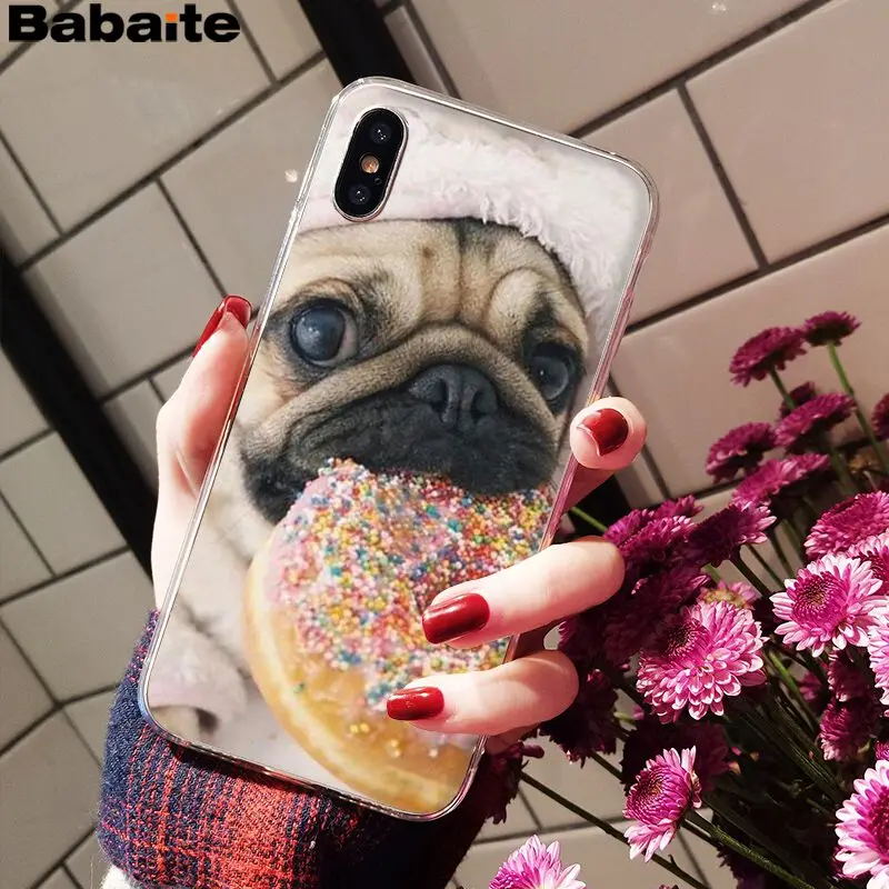 Babaite милый мопс Роскошный Уникальный Дизайн чехол для телефона для iPhone 6S 6plus 7plus 8 8Plus X Xs MAX 5 5S XR