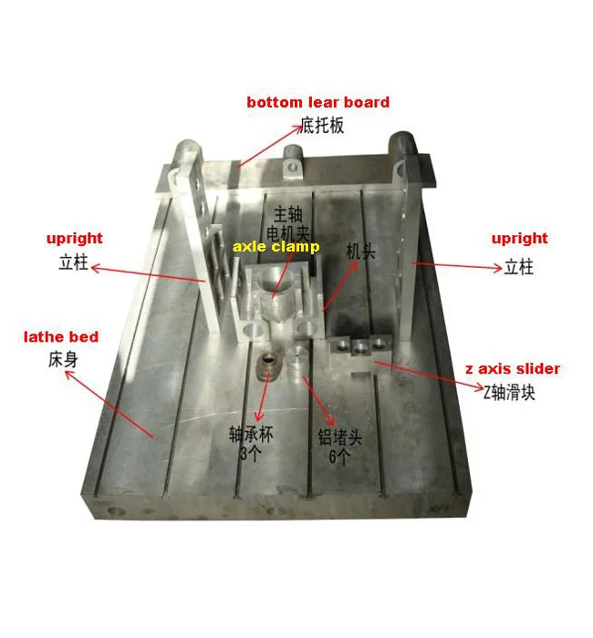 Токарный станок с ЧПУ 6090 алюминиевая рама фрезерный гравировальный части