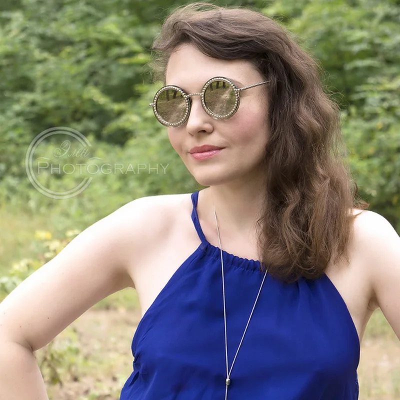 F.J4Z 2017 Модные Ретро дизайнерские женские круглые солнцезащитные очки