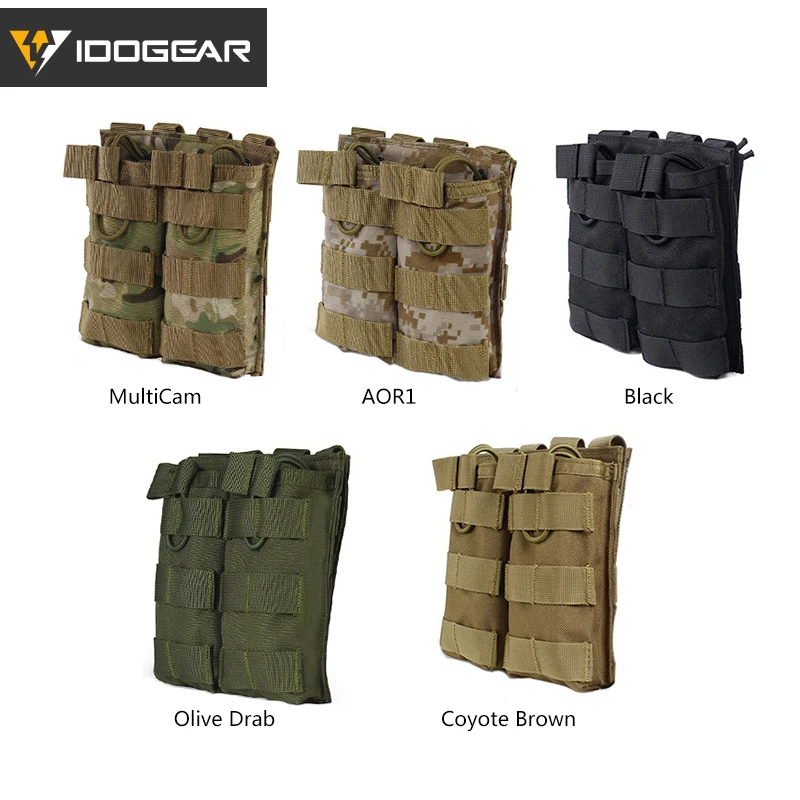 IDOGEAR Журнал Сумка Molle двойная Магнитная сумка-переноска Модульная для 5 56 боевого