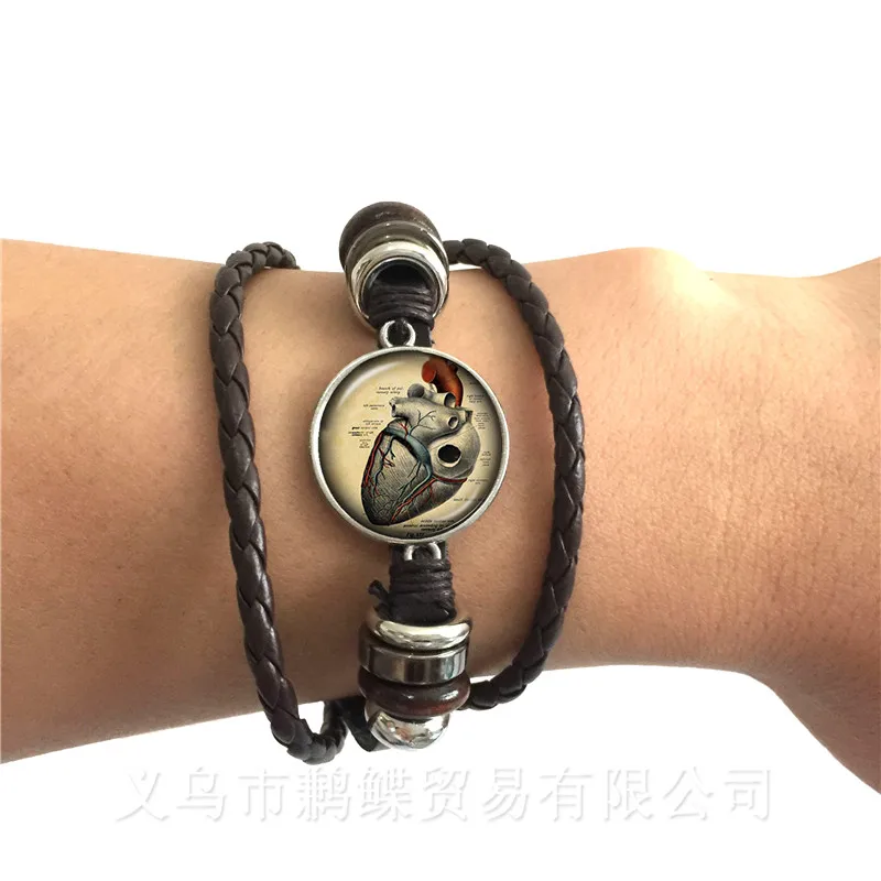 Браслет со стеклянным кабошоном Science медицинский панк браслет купольным глазом 20