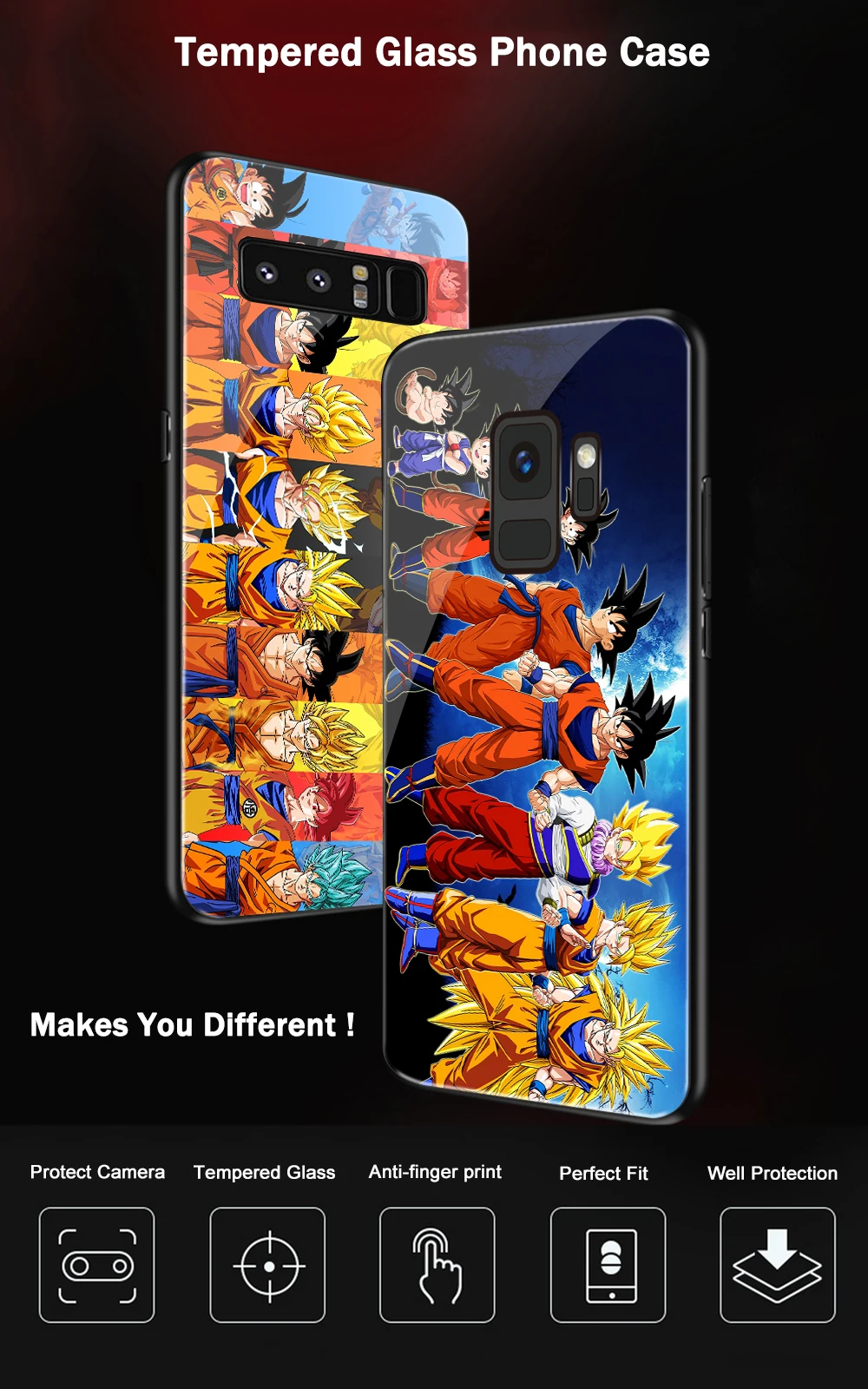 Чехол FinderCase для samsung S10, стеклянный жесткий чехол-накладка Dragon Ball Z для samsung Galaxy S8 S9 S10 Plus lite Note 8 9 10