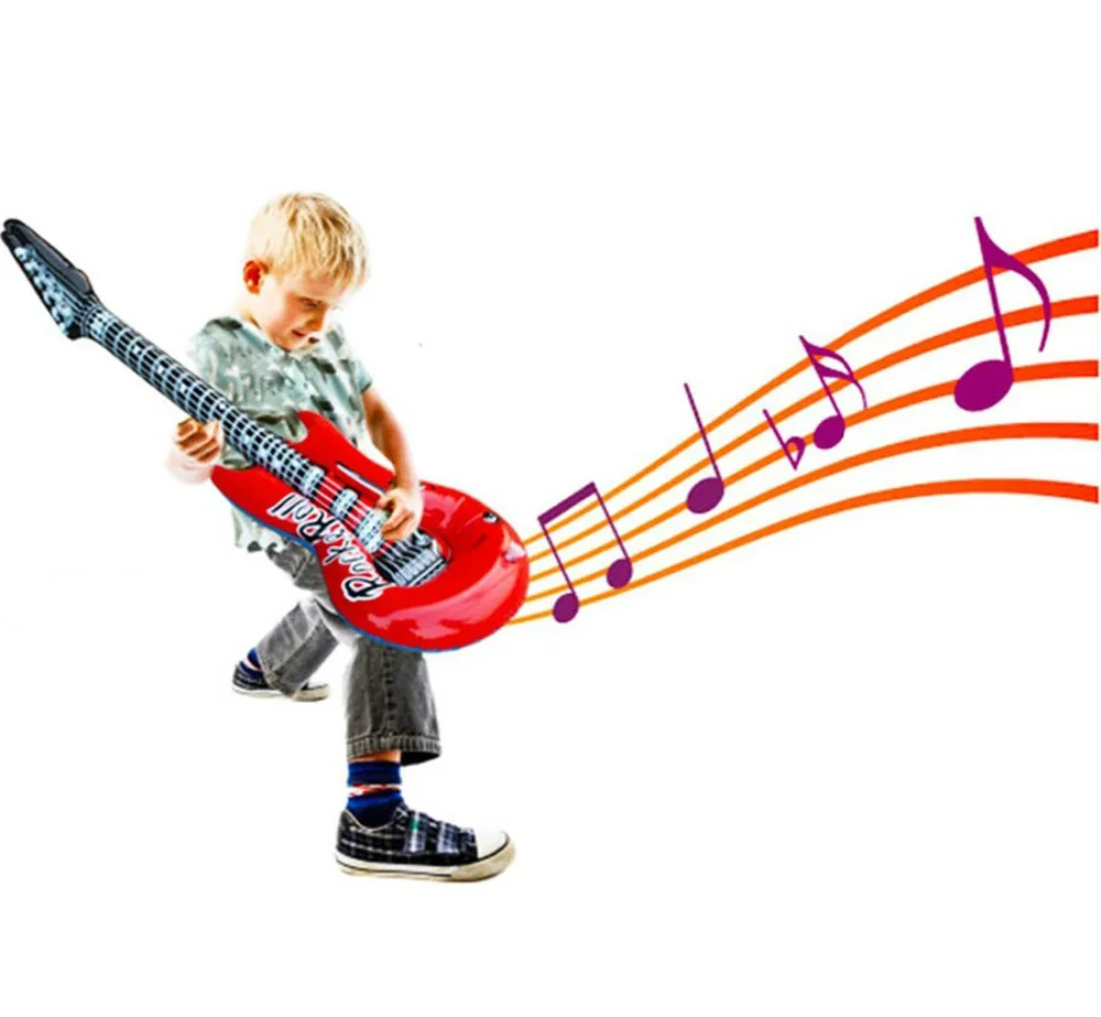 10pcs Guitar Balloon Rock Instrument Inflatable Balloons Assorted Color for Children Party Accessories Birthday Ballon | Дом и сад