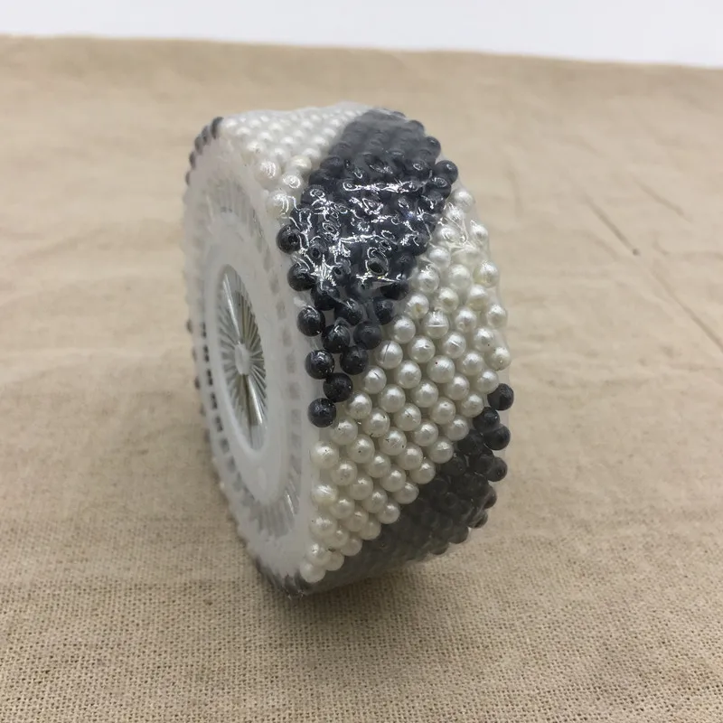 35 мм 480 шт. черно-белая круглая головка для украшения одежды жемчужная швейная