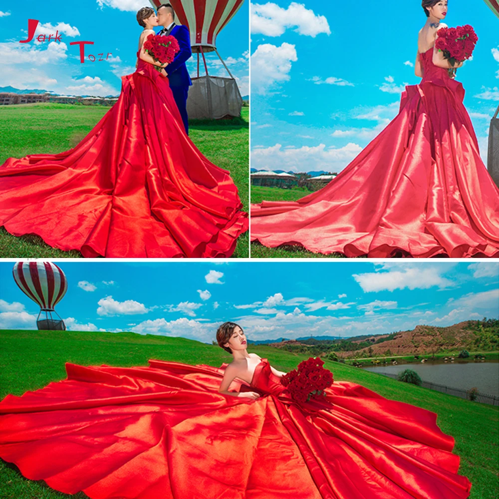 Jark Tozr Robe De Mariage зеленые красные синие другие цвета на выбор свадебные платья