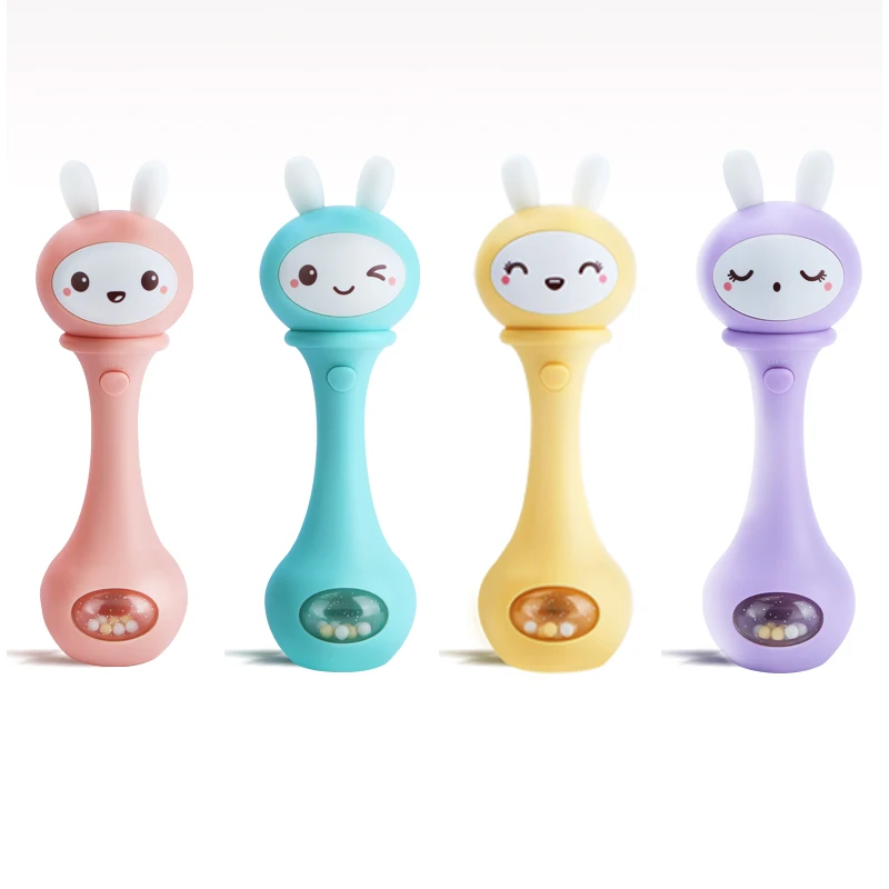 Игрушки для малышей Beiens ручные колокольчики головоломка музыка и световые трясущиеся гремушки 6-12 месяцев Звук свет ритм индукции включен.