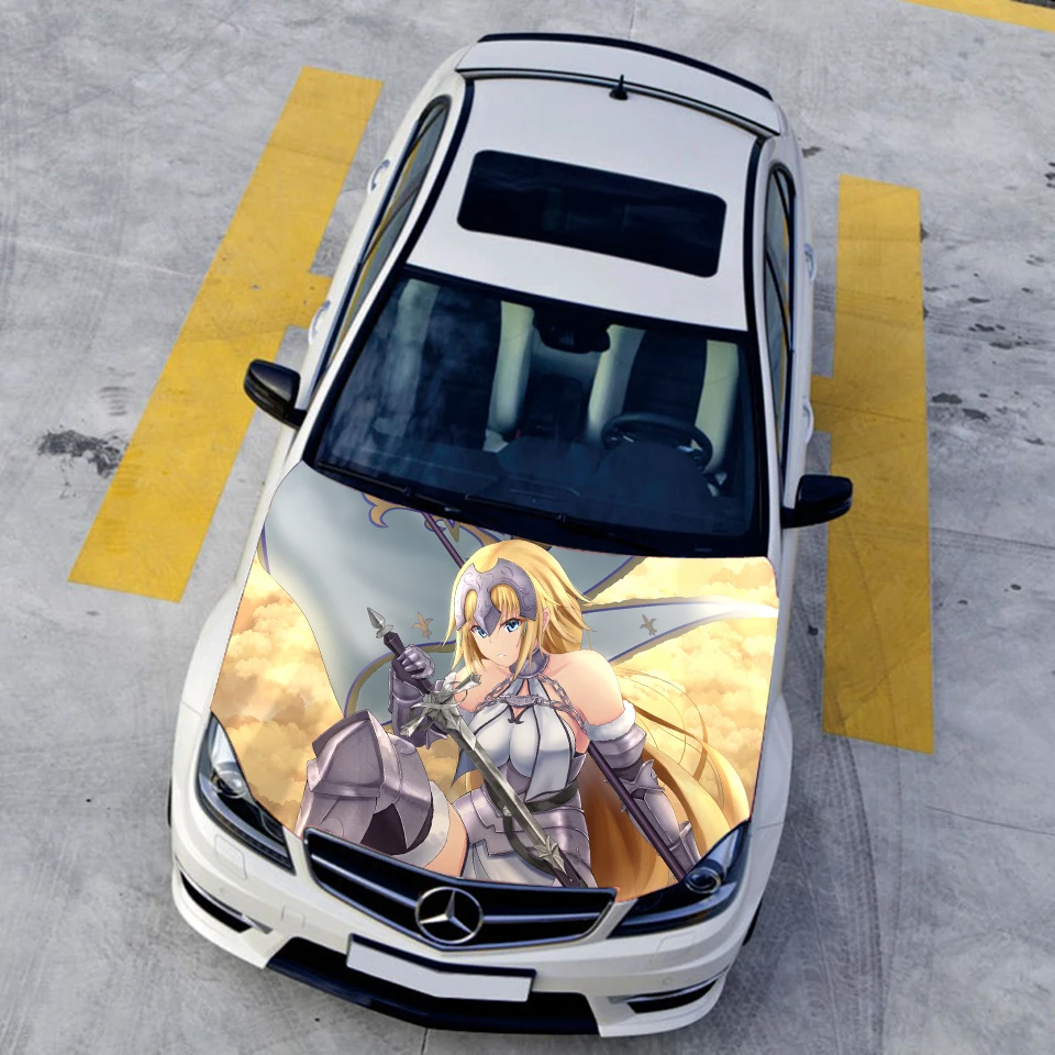 Аниме персонажи на заказ наклейка Fate/Grand Order ACE Joan of Arc капот наклейка s крышка двигателя наклейки краска пленка наклейка на автомобиль