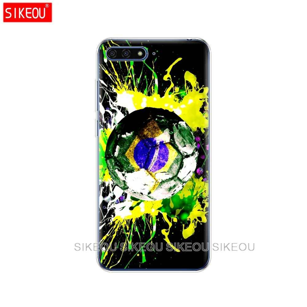 Силиконовый чехол для телефона huawei Honor 7A PRO 7C Y5 Y6 Y7 Y9 Prime Футбол Бразилия Германия Швеция - Цвет: 71532