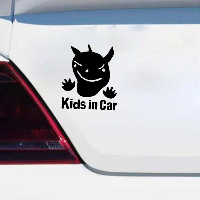 

YJZT 10.9CM*12.7CM Kiads In Car Sticker Car Decals Vinyl Funny Personalities Black/Silver C10-00721