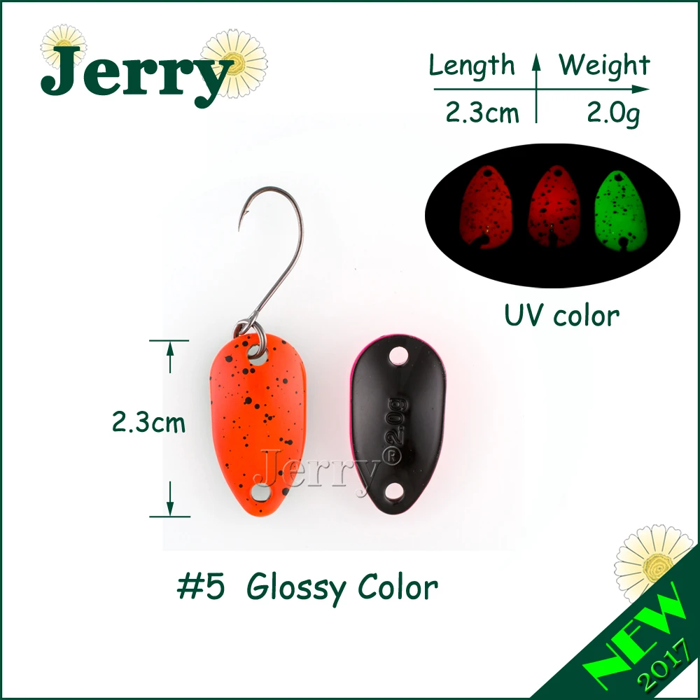 Jerry 1 шт. 2 г 3 5 4 рыболовная блесна наживка мини двухсторонняя живопись глянцевый