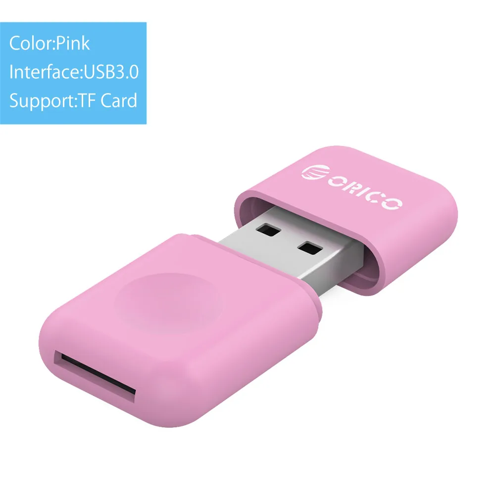 CRS12-PK ORICO SD кард-ридер супер скорость USB 3,0 Micro SD TF кард-ридер максимальная поддержка 256 ГБ для компьютера USB 3,0 кард-ридер - Цвет: CRS12-PK