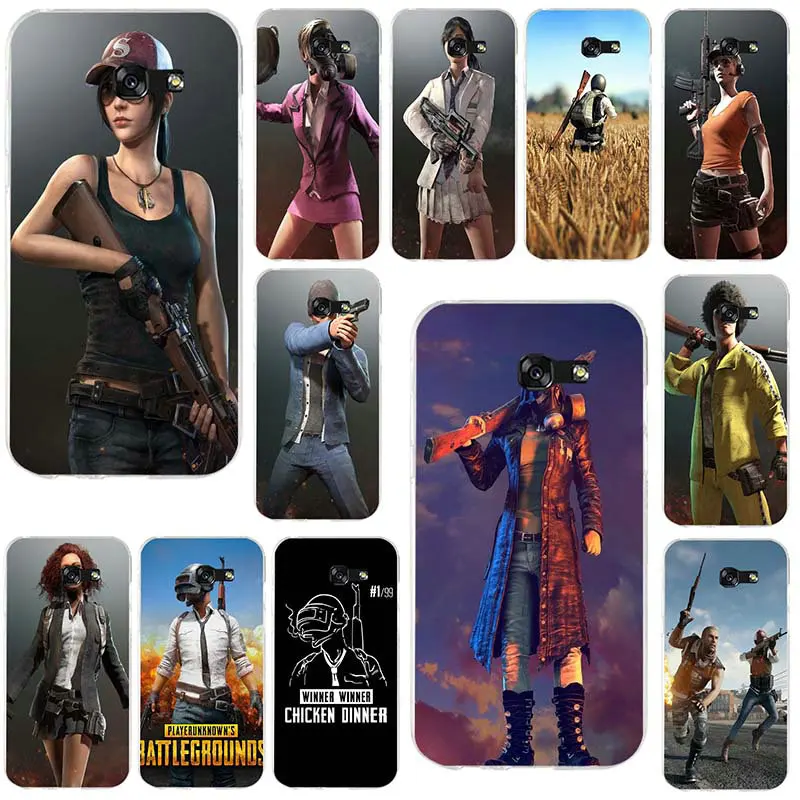 Силиконовые чехлы телефон для Samsung Galaxy A3 A5 A7 J1 J2 J3 J4 J5 J6 J7 2016 2017 2018 Playerunknown's боя PUBG |