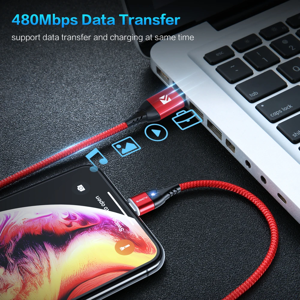 3A Магнитный usb-кабель type C Micro USB кабель для iPhone 1 M PD провод быстрого заряда