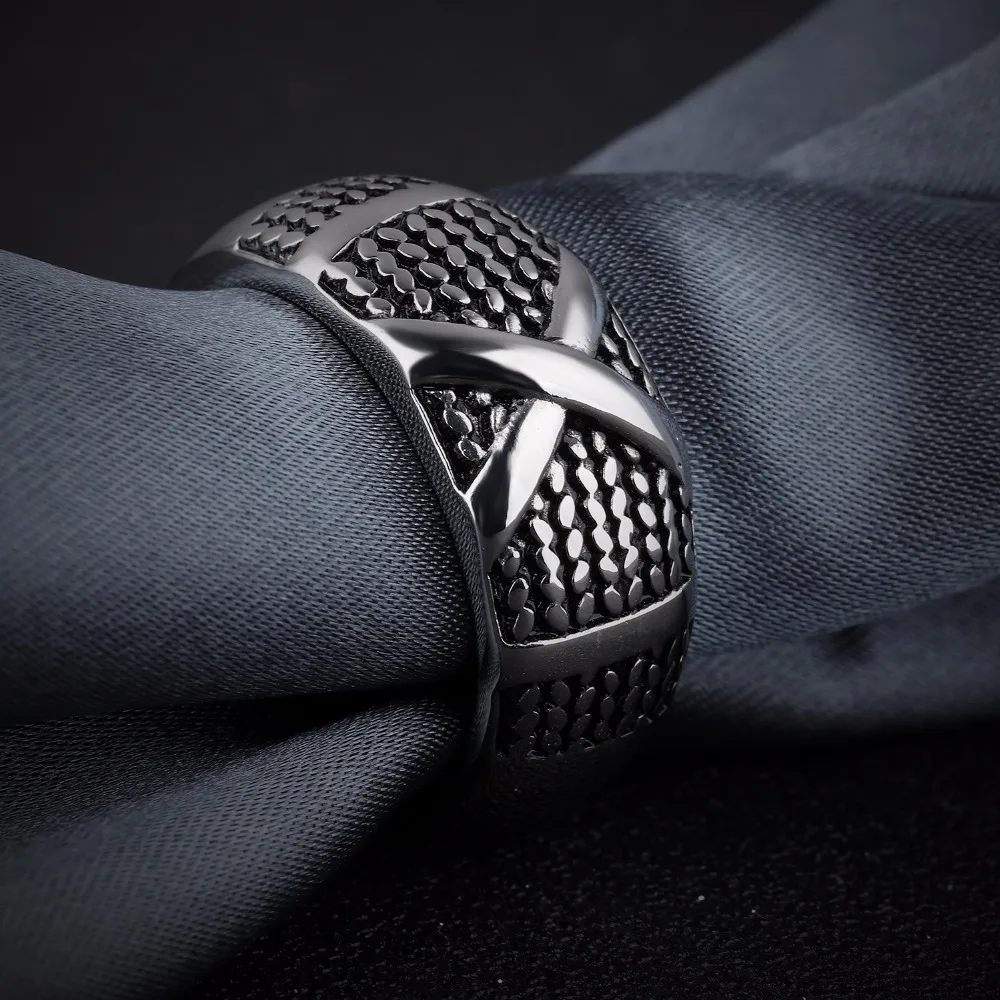 Titanium steel men's ring fashion swagger rock gothic American and European punk.514 | Украшения и аксессуары