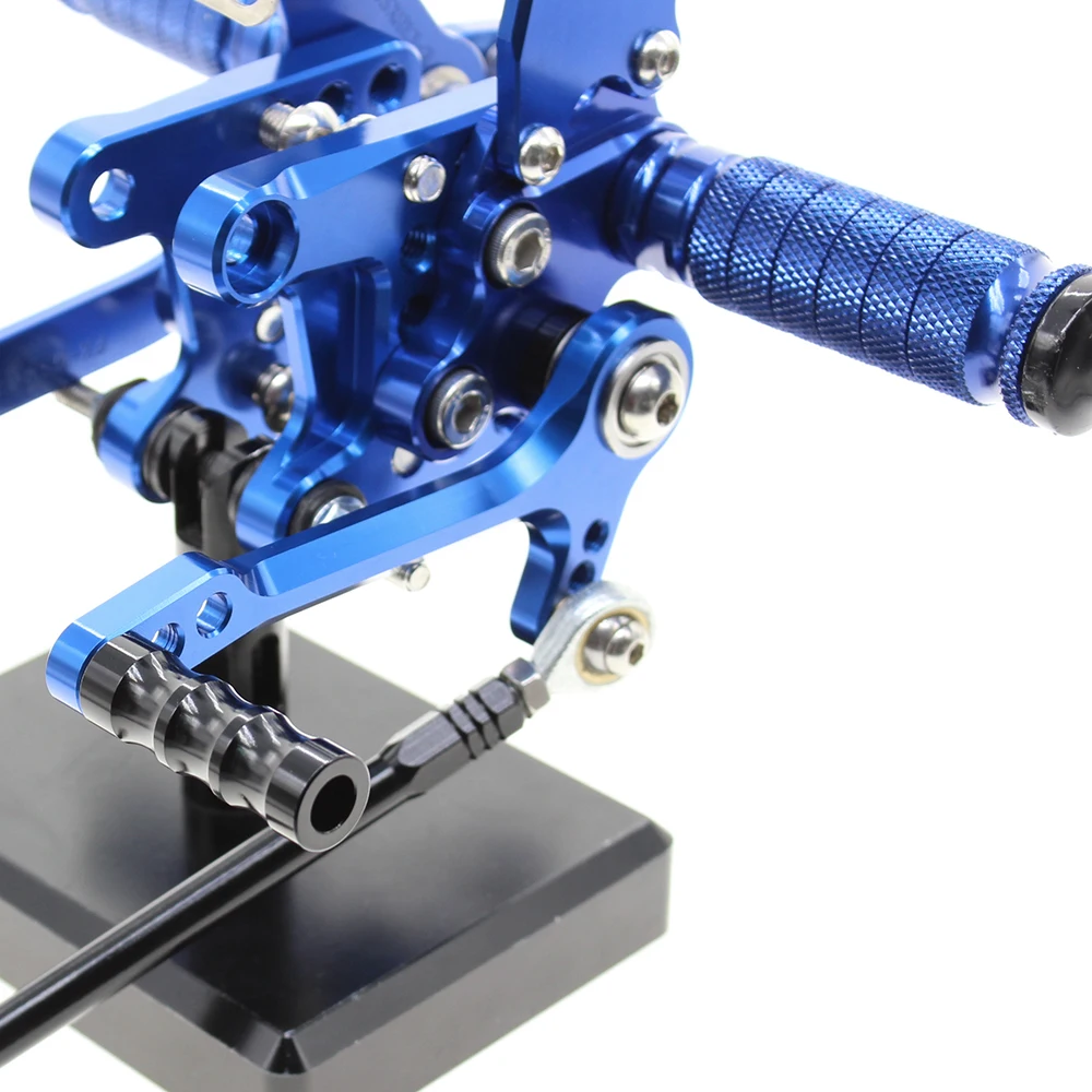 CNC Алюминиевые Регулируемые подножки для мотоцикла задний Набор ножная педаль