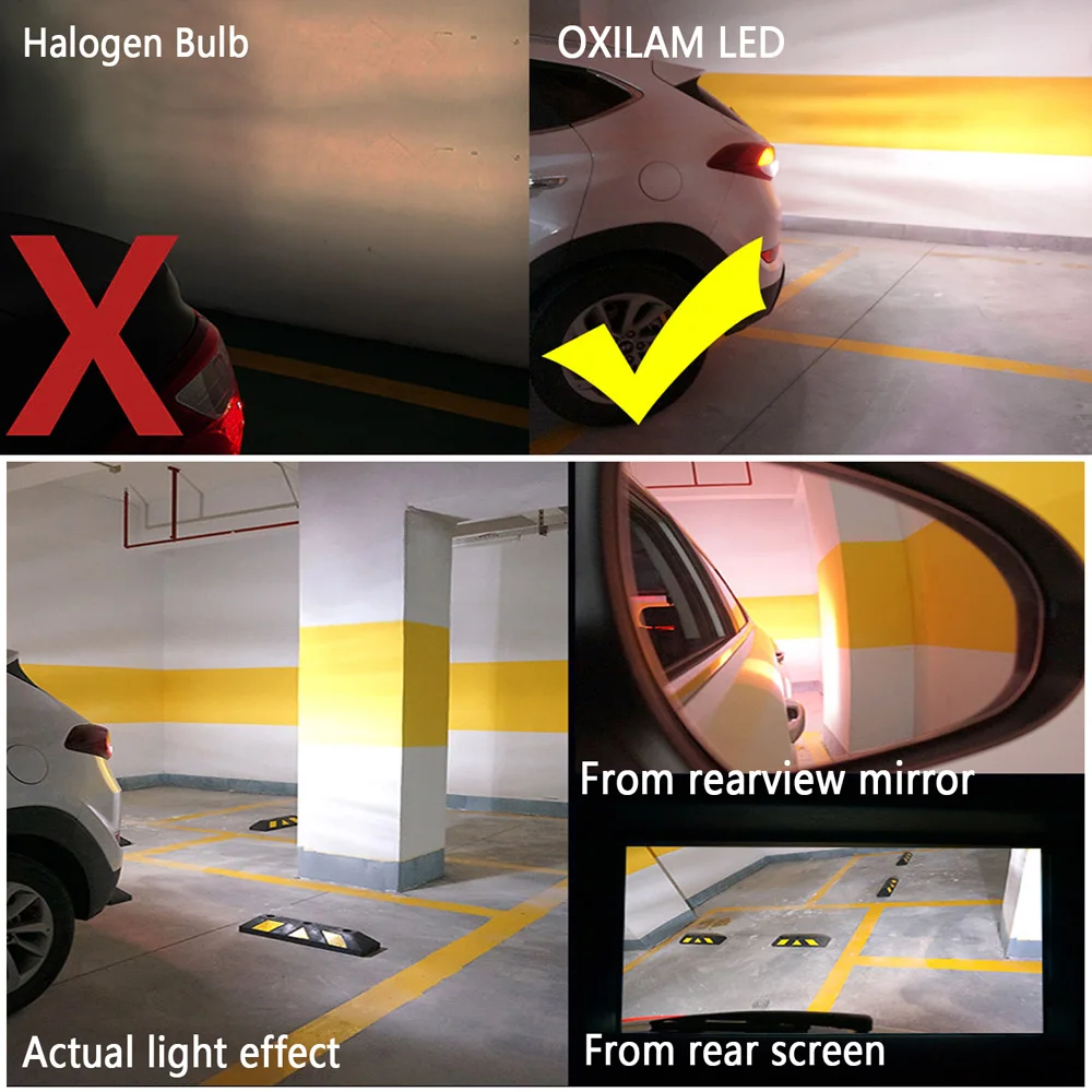 OXILAM Error Free T15 W16W LED Bulbs Canbus 2000LM Extremely Bright 9SMD 912 921 Lamp for Car Backup Reverse Light 6500K White | Автомобили