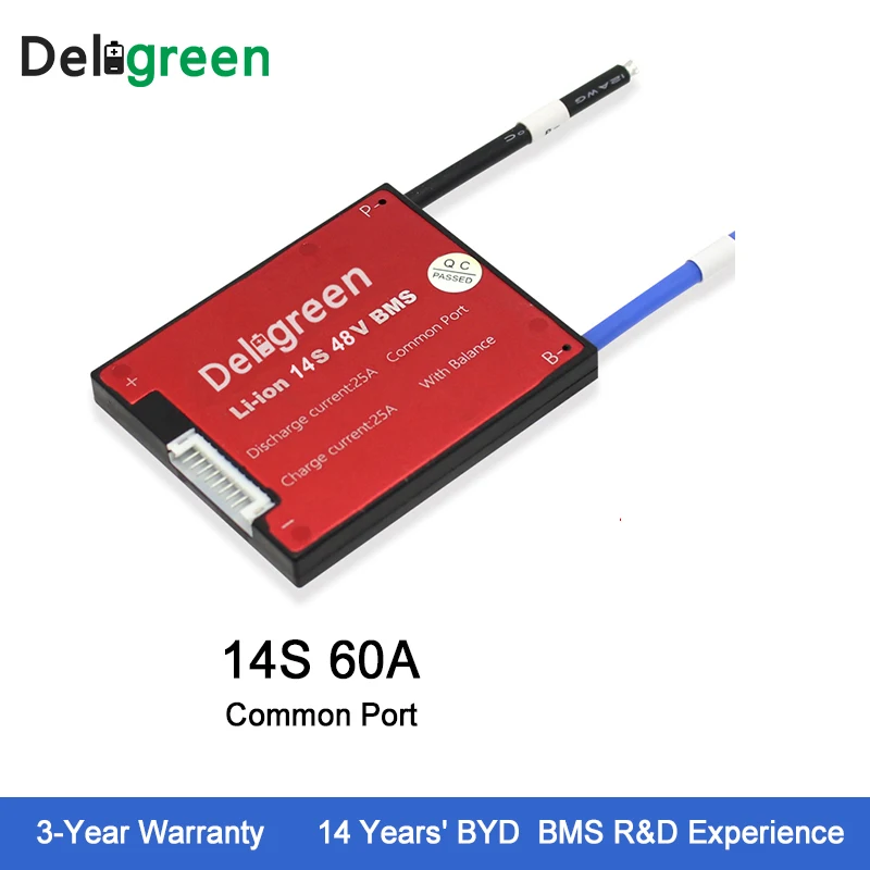 Deligreen 14S 60A 48 в PCM/PCB/BMS для литиевой батареи 18650 Li Po LiNCM аккумулятор|Аксессуары