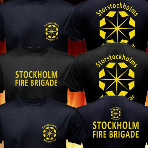 Швеция Storstockholms Brandforsvar Стокгольмская пожарная бригада 2019 Мужская мода мультяшный