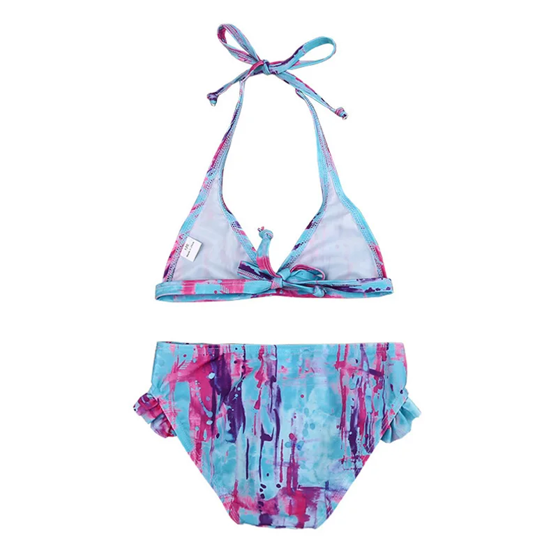 2017 комплект бикини из двух предметов для маленьких девочек танкини купальный