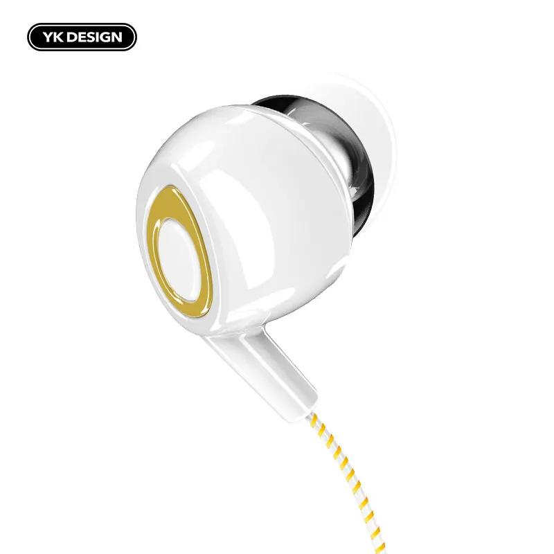Проводные наушники вкладыши YK Design R7 с микрофоном стерео шум отличными басами для