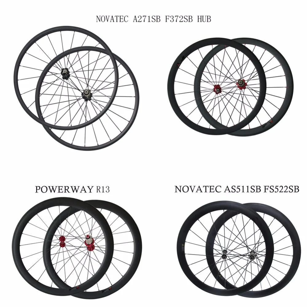 700C U Углеродная колесная пара Powerway R13 шириной 25 мм Глубина клинчера 38/50/60/88