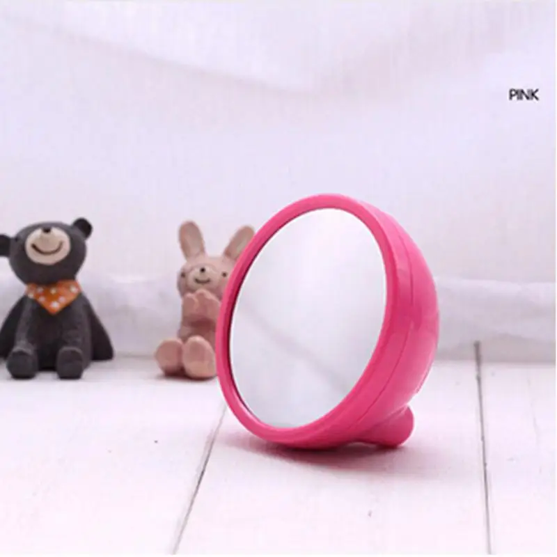 pink Электронный будильник Мини Настольные часы с зеркальной поверхностью светодиодный ночной Светильник - Цвет: pink