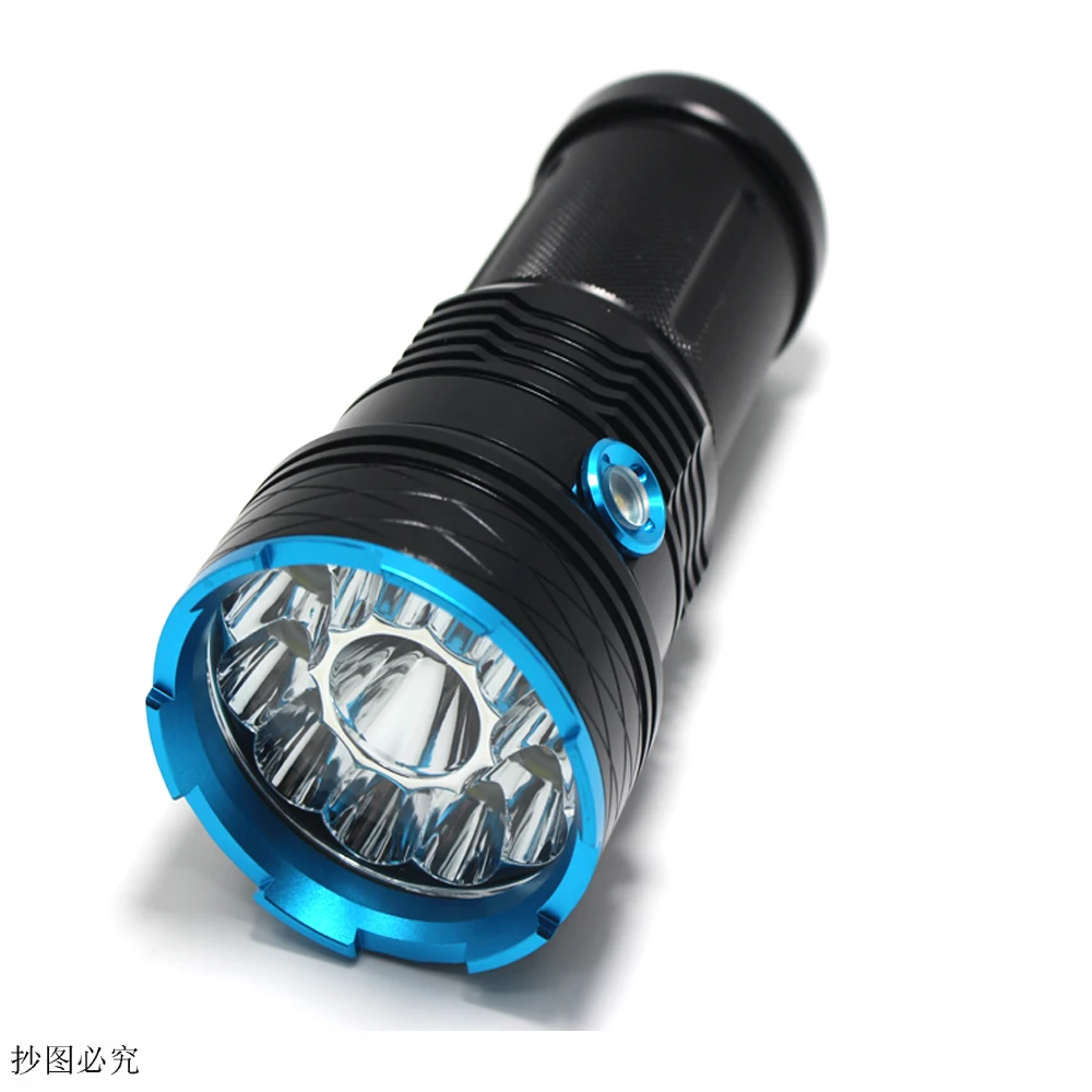 Satin Al Yüksek Güç 8000 Lümen Kral XM-L12 * T6 LED Flaş LED El Feneri Kamp, Yürüyüş Avcılık çalışma Lambası + 18650 Pil + şarj