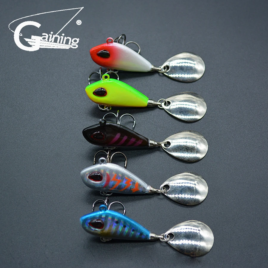 

Gaining New 5Pcs Metal Mini VIB With Spoon Fishing Lure 6g-25g Winter Ice Lures Fishing Tackle Crankbait Vibration Spinner
