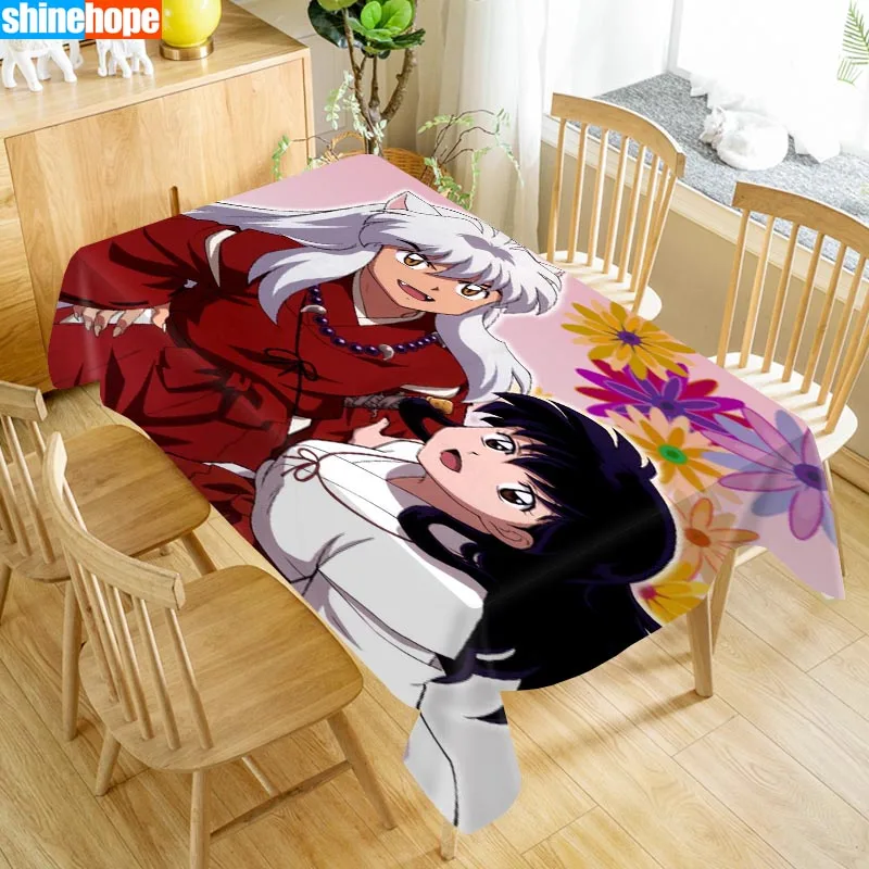 Новое поступление, Заказная скатерть InuYasha, водостойкая ткань Оксфорд, прямоугольная скатерть, вечерние скатерти для дома - Цвет: tablecloths 5