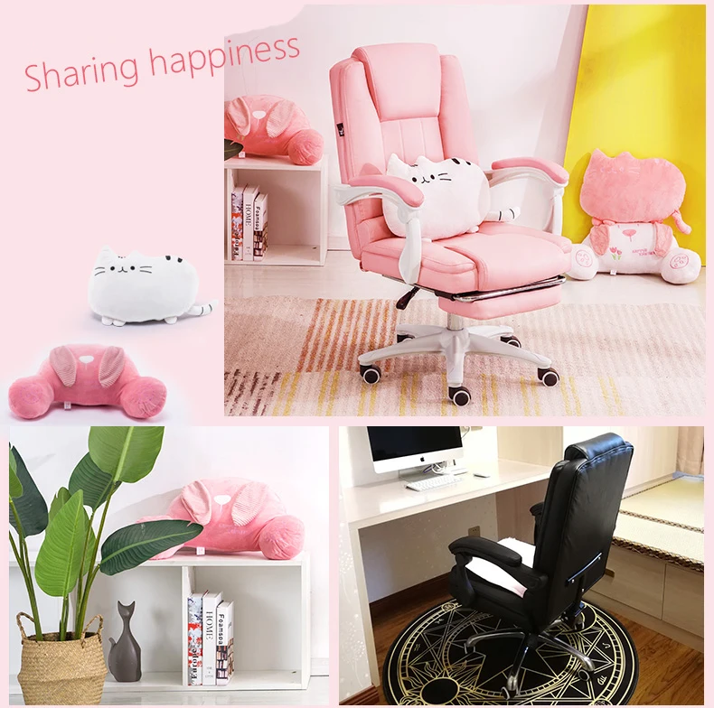 Розовый Esports Poltrona Silla Gamer Boss игровое офисное кресло 9008 с подставкой для ног с колесом Эргономика может лежать