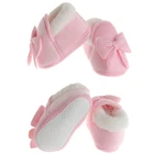 Узелком-бабочкой, на платформенных, прекрасная зимняя теплая детская обувь тапочки на нескользящей мягкой подошве с бантом для детей ясельного возраста; Для тех, кто только начинает ходить, для новорожденных, для маленьких мальчиков обувь