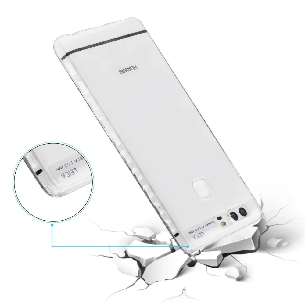 Для Huawei P9 чехол ультра тонкий прозрачный Силиконовый ТПУ Телефонные Чехлы