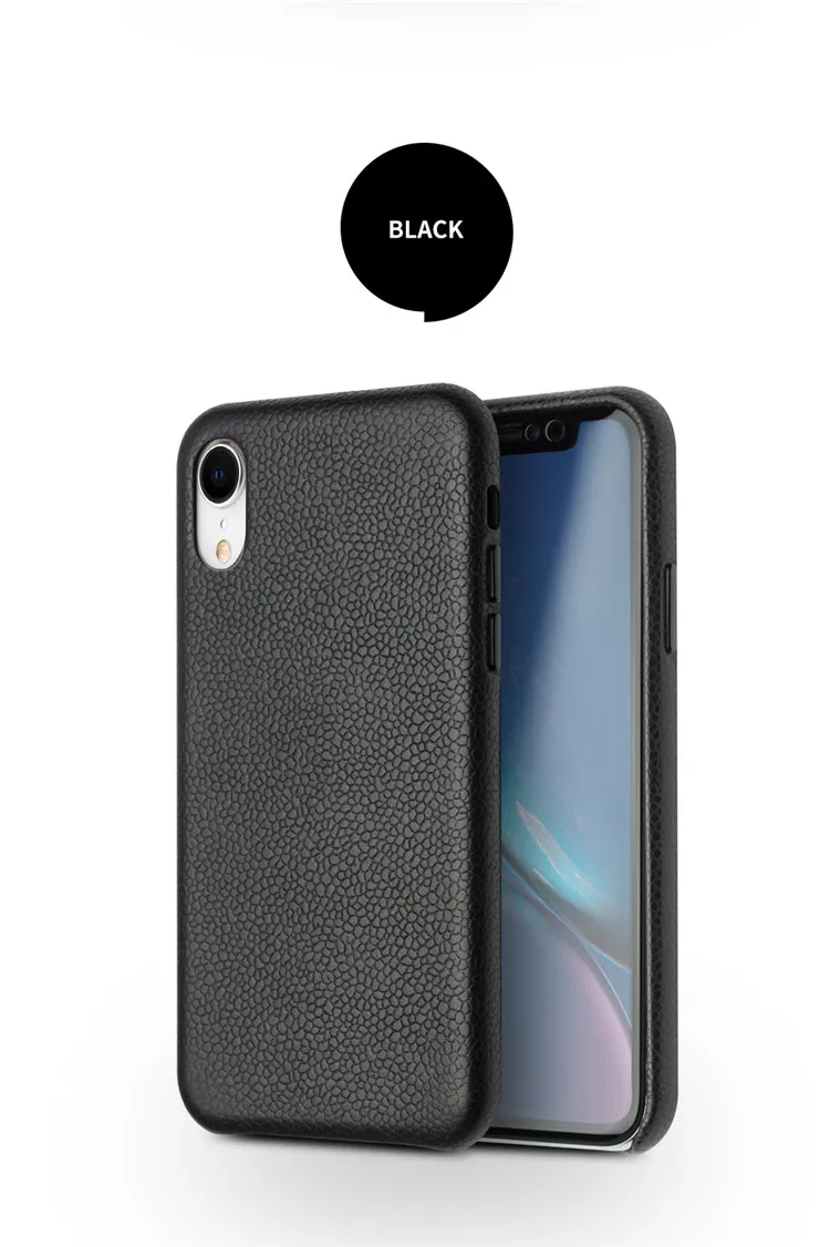 QIALINO ультра тонкая задняя крышка из натуральной кожи для Appole iPhone XR роскошный ручной работы Тонкий чехол для телефона для iPhone XR 6,1 дюймов